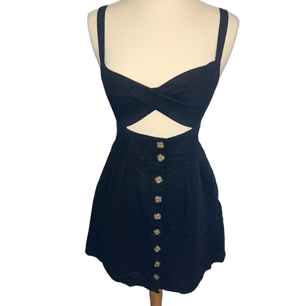 Forever‎ 21 Button Down Black Dress womens size small